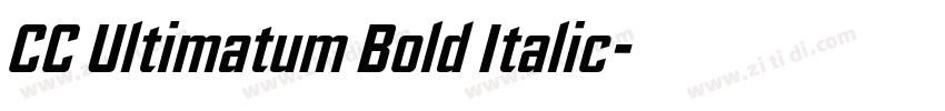 CC Ultimatum Bold Italic字体转换
